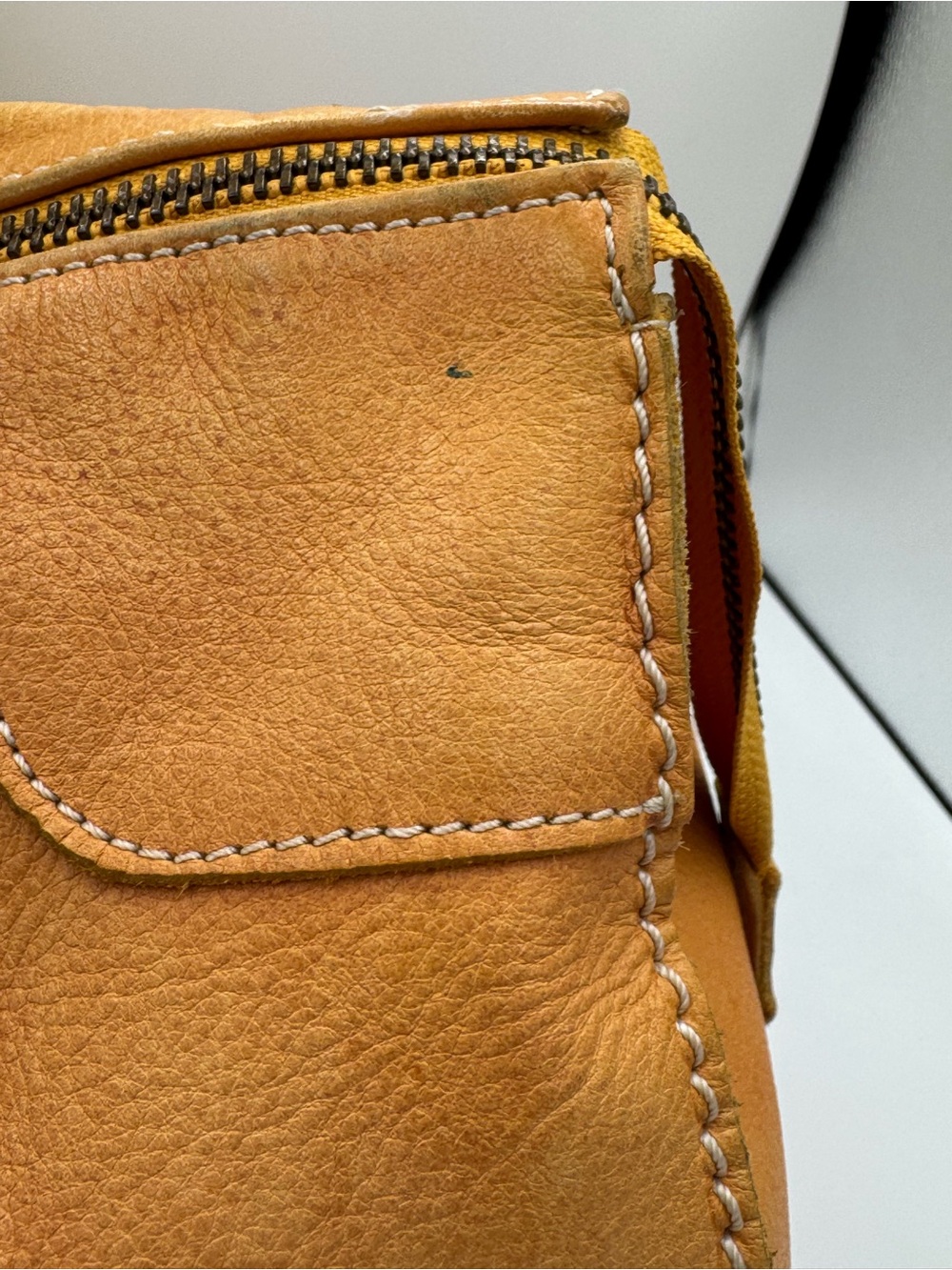 Arcadia Chestnut Leather Satchel Handbag - Picture 7 of 16